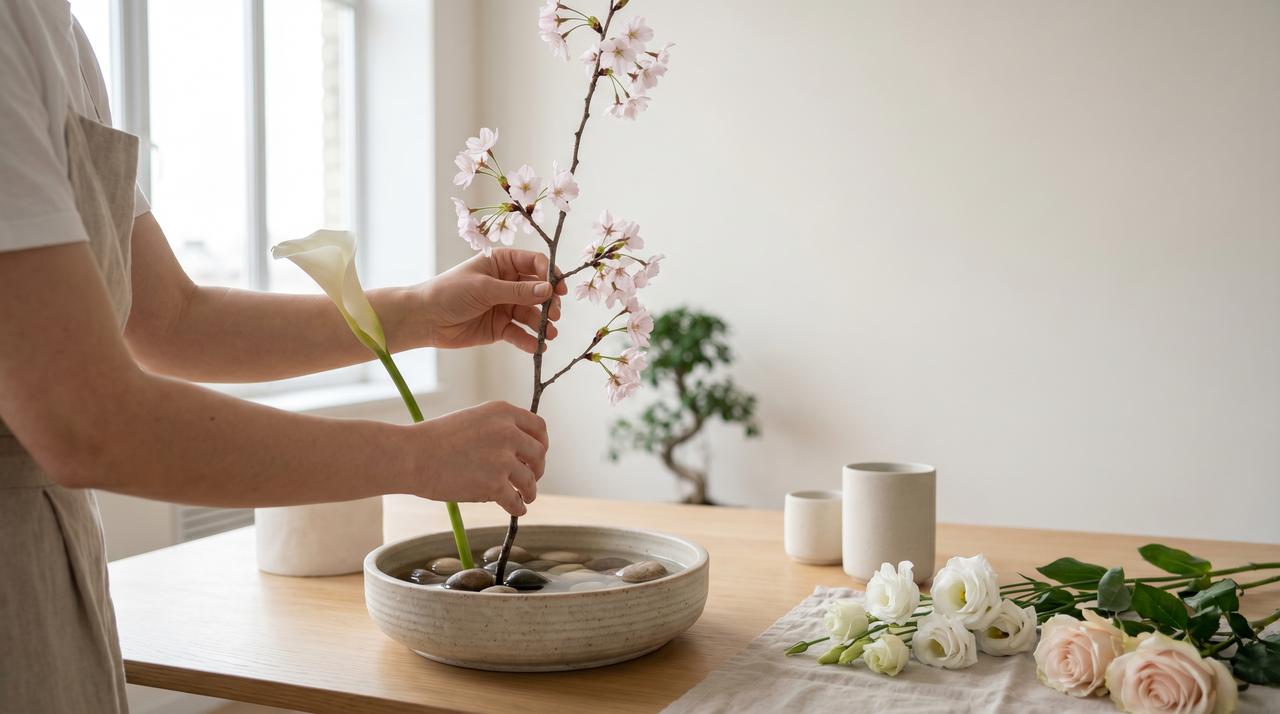 香蕉视频插花艺术视频教程 – 东方花道视频演示，rbjoll.cn